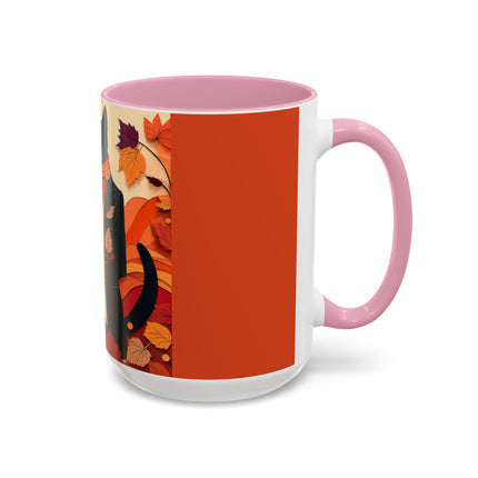 Siamese Cat at an Autumn Harvest Fair Colorful Mugs (11oz, 15oz)