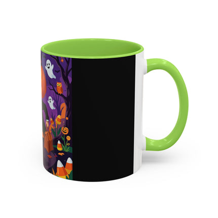 🎃🏮 The Pumpkin Gentleman's Moonlit Stroll Colorful Mug – Whimsical Halloween Charm