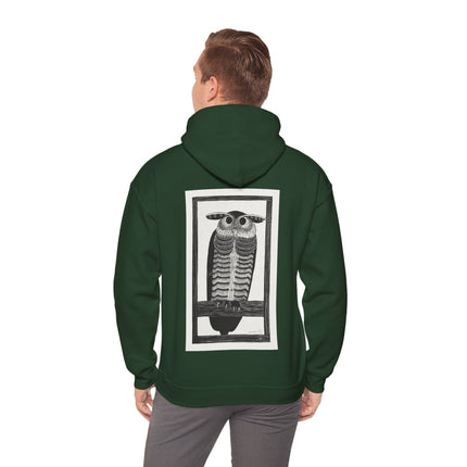 Horned Owl by Samuel Jessurun de Mesquita Heavy Blend™ Hooded Sweatshirt