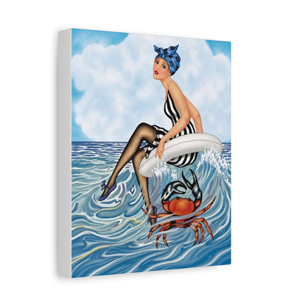 🦀🌊 The Seaside Crab Ride Placemat – Art Deco Beach Whimsy