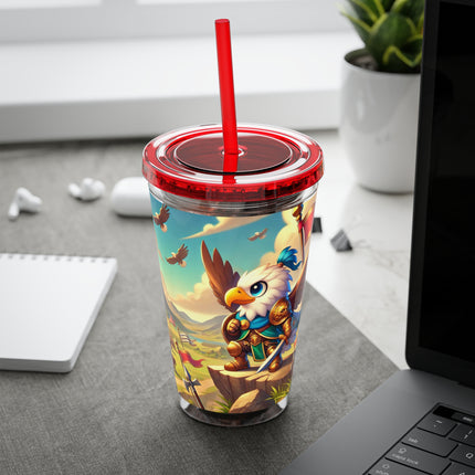 Watchful Guardian Sunsplash Tumbler with Straw, 16oz