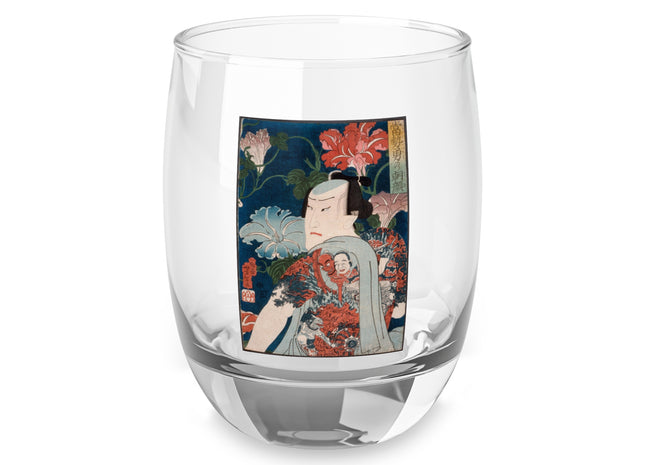 Modern Gallants with Morning Glories by Tsukioka Yoshitoshi Whiskey Glass