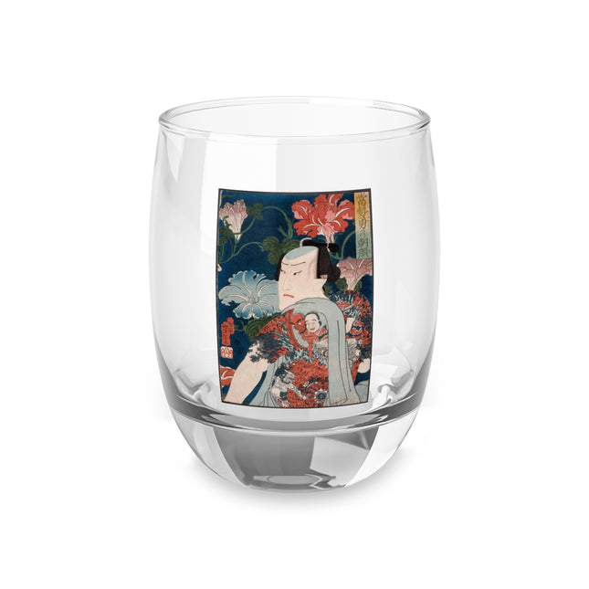 Modern Gallants with Morning Glories by Tsukioka Yoshitoshi Whiskey Glass