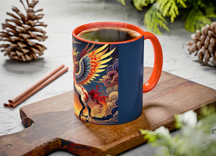 Flame-Winged Horse at Sunset Colorful Mugs (11oz, 15oz)