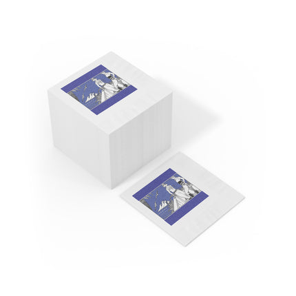 Coastal Elegance White Coined Napkins