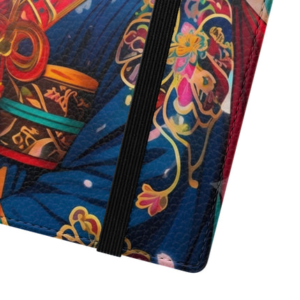 🦊⚔️ Cyberpunk Samurai Maiden Flip Case – Neon Grace & Warrior Courage