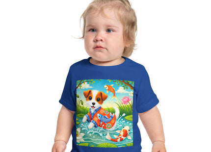 Koi Pond Puppy Baby Short Sleeve T-Shirt
