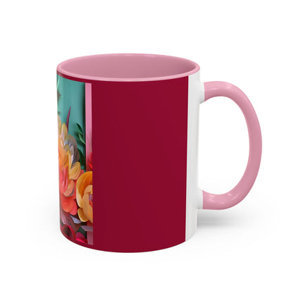 Peonies in Full Bloom Colorful Mugs (11oz, 15oz)