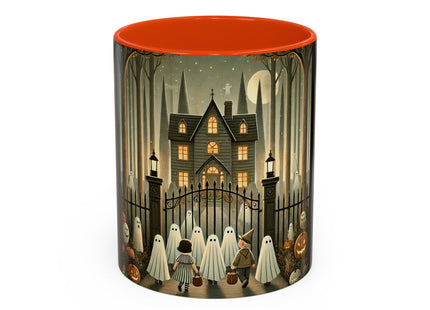 Ghostly Welcome – A Halloween Night Colorful Mugs (11oz, 15oz)