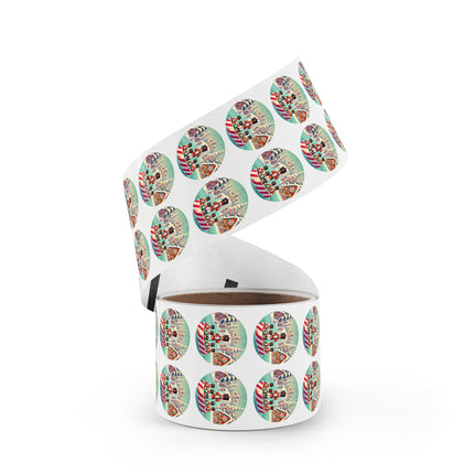 Nutcracker Candy-Striped Adventure Round Sticker Label Rolls