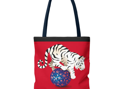 Majestic White Tiger on a Celestial Journey Tote Bag (AOP)