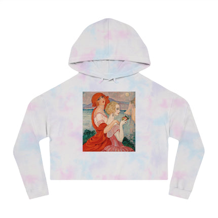 Sur la Route d'Anacapri by Gerda Wegener Women’s Cropped Hooded Sweatshirt