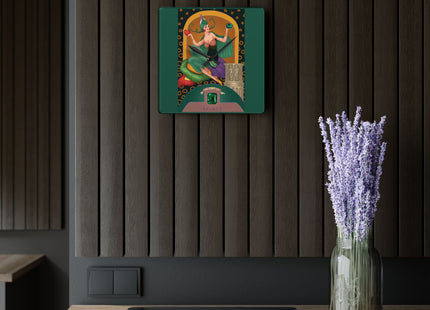 May & Emerald Zodiac Acrylic Wall Clock