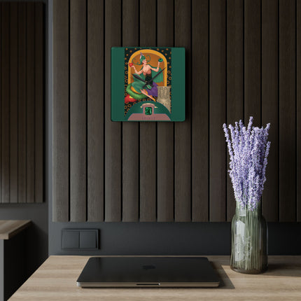 May & Emerald Zodiac Acrylic Wall Clock