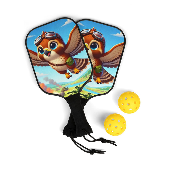 Red-Tailed Hawk in Battle Pickleball Kit – Soaring Strikes & Aerial Fury