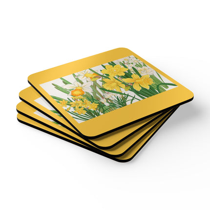 Daffodil by Tanigami Kônan Corkwood Coaster Set