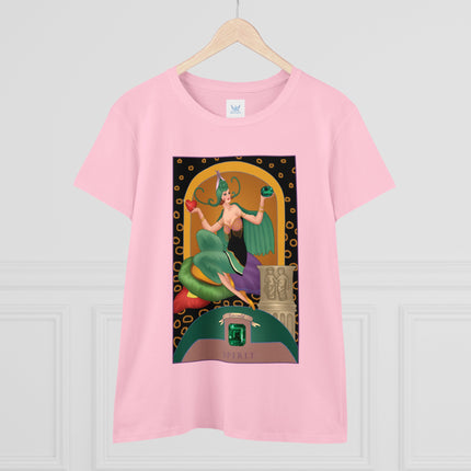 May & Emerald (from the Gem Series) by Sofia Chiostri Women's Midweight Cotton Tee