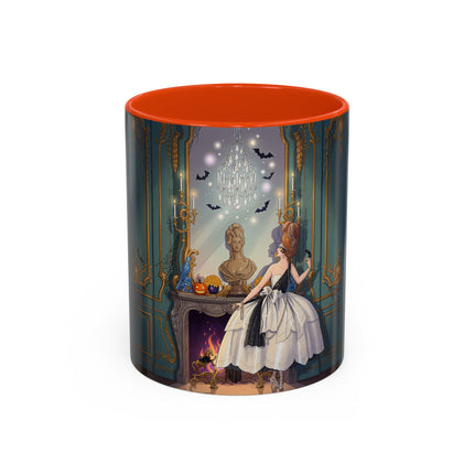 🕯️🎃 The Moonlit Manor Drawing Room Colorful Mug – Elegant Halloween Charm