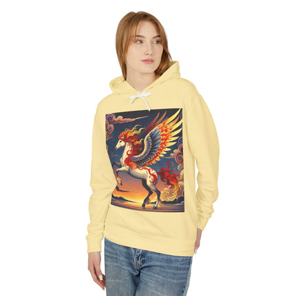 Flame-Winged Horse at Sunset Hoodie