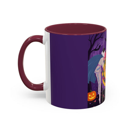 🎭🌹 The Harlequin Rose Masquerade Colorful Mug – Theatrical Halloween Romance
