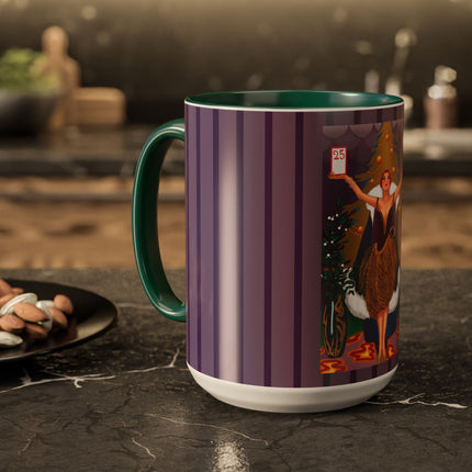 Countdown to Christmas Elegance Colorful Mugs (11oz, 15oz)