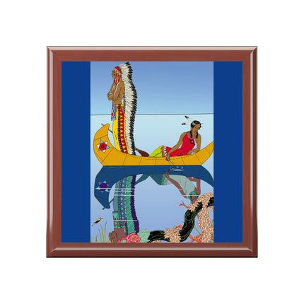 Le long du Missouri (Indian couple on the Missouri River) by George Barbier Jewelry Box