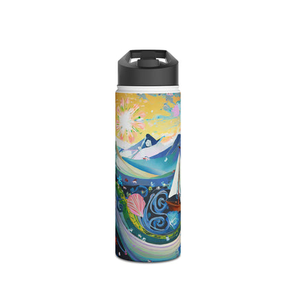 Nautical Patterns Stainless Steel Water Bottle