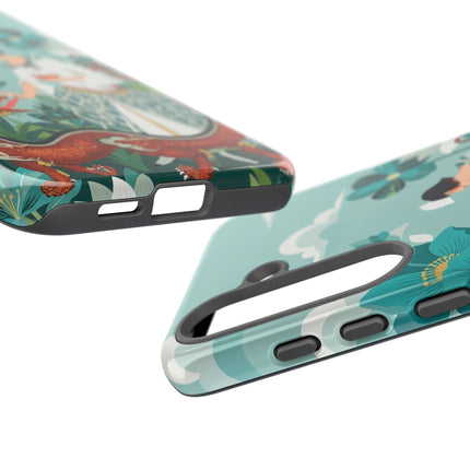 🐉🌿 The Dragon Keeper Phone Case – Art Deco Floral Fantasy