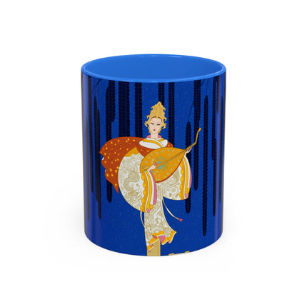 Celestial Melody Colorful Mug (11oz, 15oz) – Musical Grace, Starlit Beauty & Art Deco Elegance