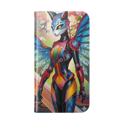 🦊🦋 Cyber Kitsune Butterfly Guardian Phone Case – Neon Magic & Digital Dreams
