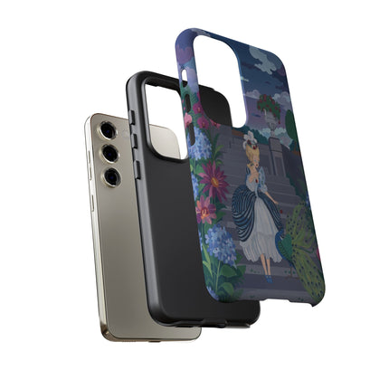 🦚🌸 The Peacock Garden Terrace Phone Case – Art Deco Floral Elegance