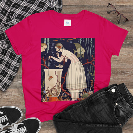 L'Etourdissant Petit Poisson (The Dazzling Little Fish) by George Barbier Women's Midweight Cotton Tee