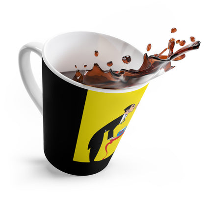 A Moment of Elegance: A Passionate Embrace Amidst Golden Splendor Latte Mug