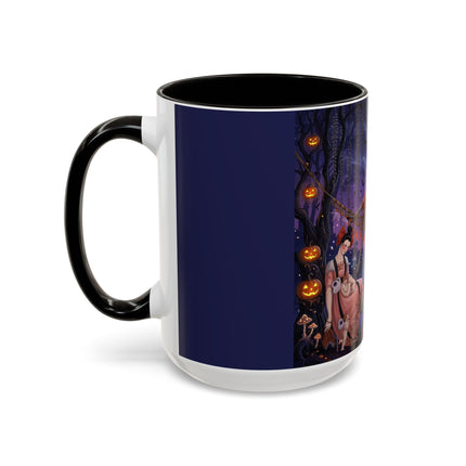 🌙🎃 Moonlit Mischief In The Pumpkin Grove Colorful Mug – Whimsical Halloween Fantasy