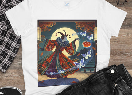 Court Magician with Ghost Butterflies Women's Midweight Cotton Tee