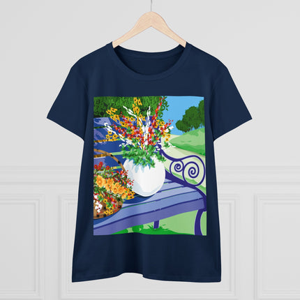 Blooming Harmony Women's Midweight Cotton Tee