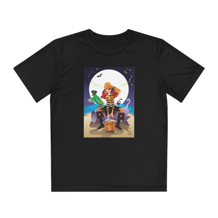 Moonlit Pirate Halloween Youth Competitor Tee