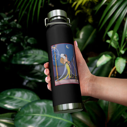 Smoke and Secrets: A Glamorous Encounter in Prohibition Era Copper Vacuum Insulated Bottle, 22oz