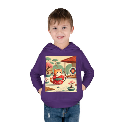 Archer Kitten in the Zen Garden Toddler Pullover Fleece Hoodie