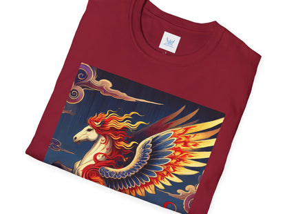 Flame-Winged Horse at Sunset Unisex Softstyle T-Shirt