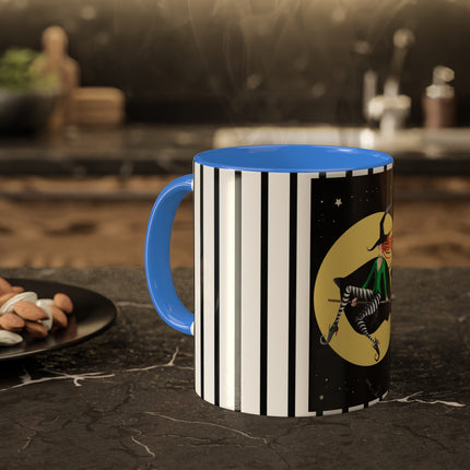A Witch’s Moonlit Flight Colorful Mugs, 11oz