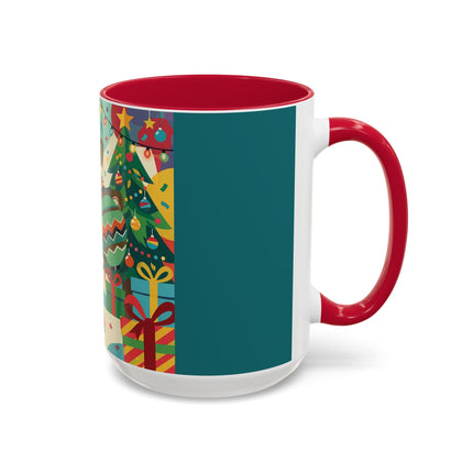 🎄✨ The Lady Of The Christmas Ornament Colorful Mug – Art Deco Holiday Fantasy