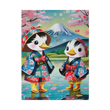 Rainy Day Ducks Matte Canvas, Stretched, 0.75"
