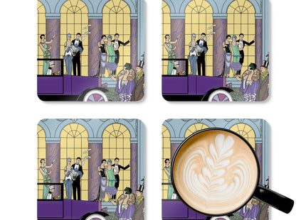 Au Revoir by George Barbier Corkwood Coaster Set