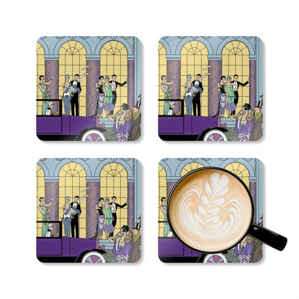 Au Revoir by George Barbier Corkwood Coaster Set
