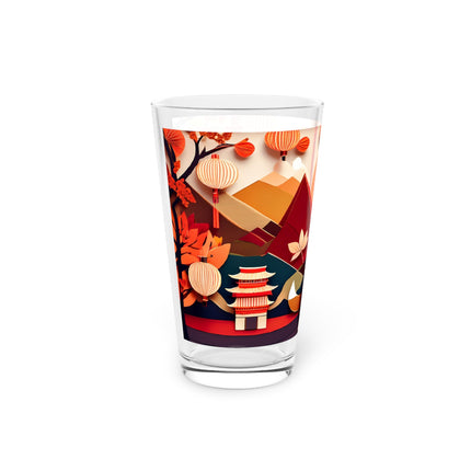 Shiba Inu at an Autumn Harvest Fair Glass, 16oz