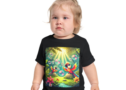 Parrots and Bubbles Baby Short Sleeve T-Shirt