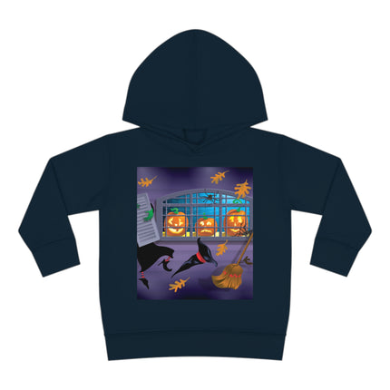 Whimsical Halloween Mischief Toddler Pullover Fleece Hoodie