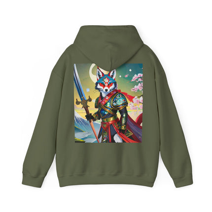 Cyberpunk Samurai Fox – Heavy Blend™ Hooded Sweatshirt