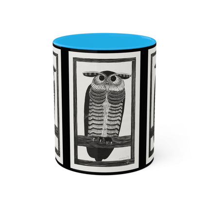 Horned Owl by Samuel Jessurun de Mesquita Colorful Mugs, 11oz